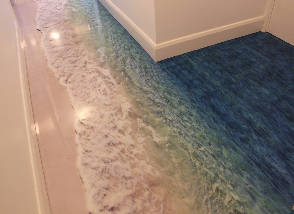 Inspirasi Epoxy Lantai 3D Gambar Pantai